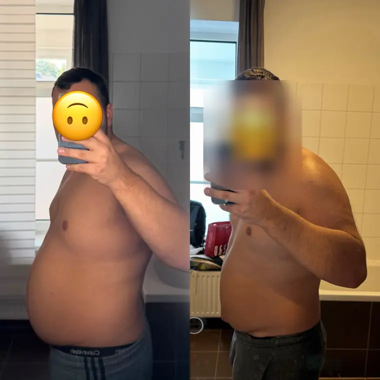 Veränderung aus Kevins Coaching, Gesicht unkenntlich gemacht