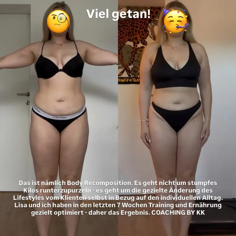 Veränderung aus Kevins Coaching, Gesicht unkenntlich gemacht