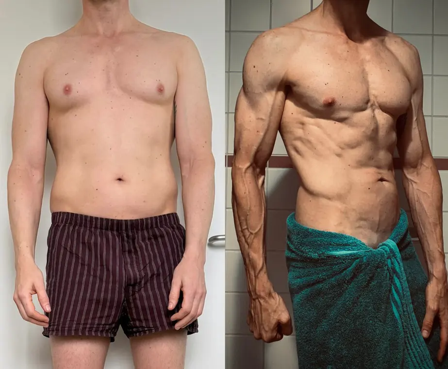 Veränderung aus Kevins Coaching, Gesicht unkenntlich gemacht