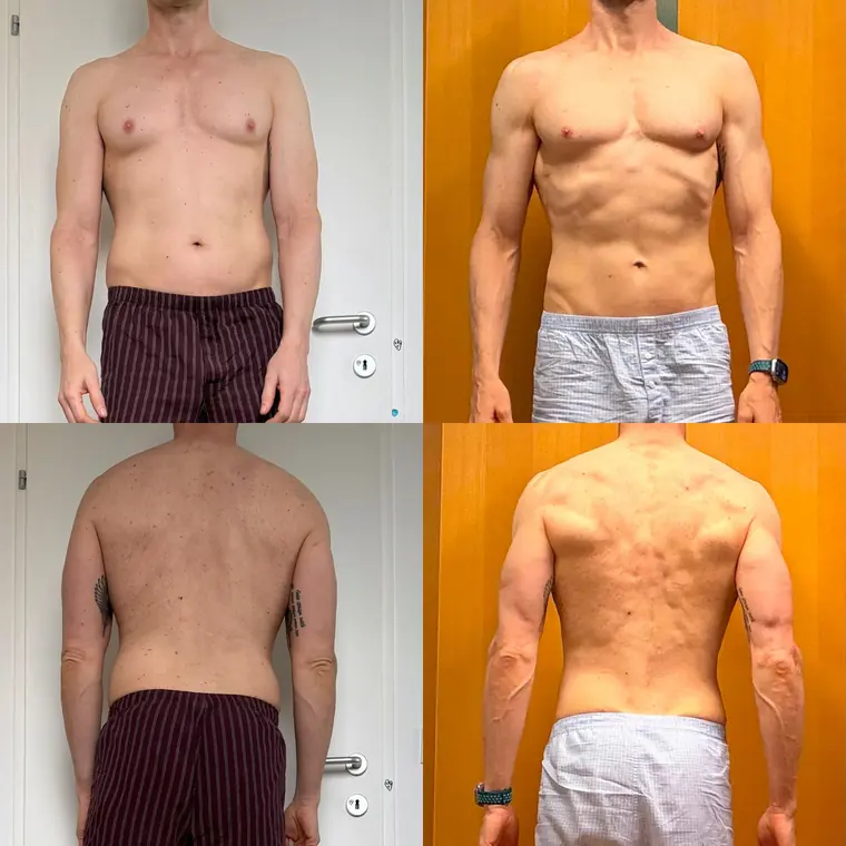 Veränderung aus Kevins Coaching, Gesicht unkenntlich gemacht