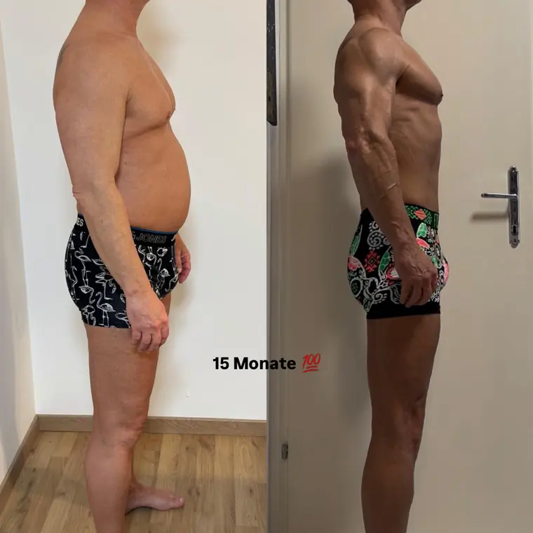 Veränderung aus Kevins Coaching, Gesicht unkenntlich gemacht