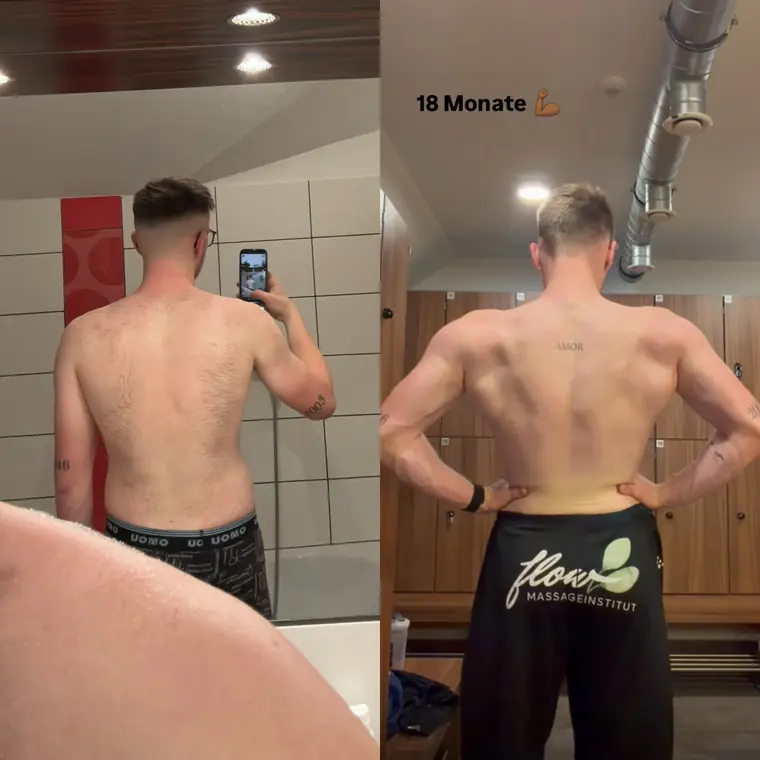 Veränderung aus Kevins Coaching, Gesicht unkenntlich gemacht