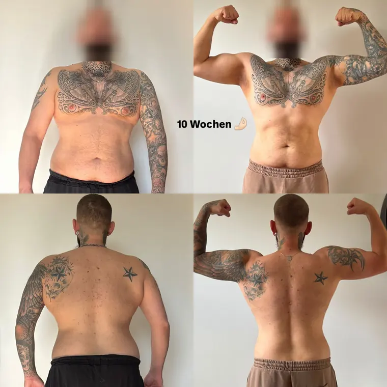 Veränderung aus Kevins Coaching, Gesicht unkenntlich gemacht