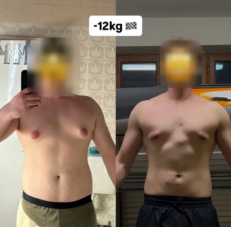 Veränderung aus Kevins Coaching, Gesicht unkenntlich gemacht