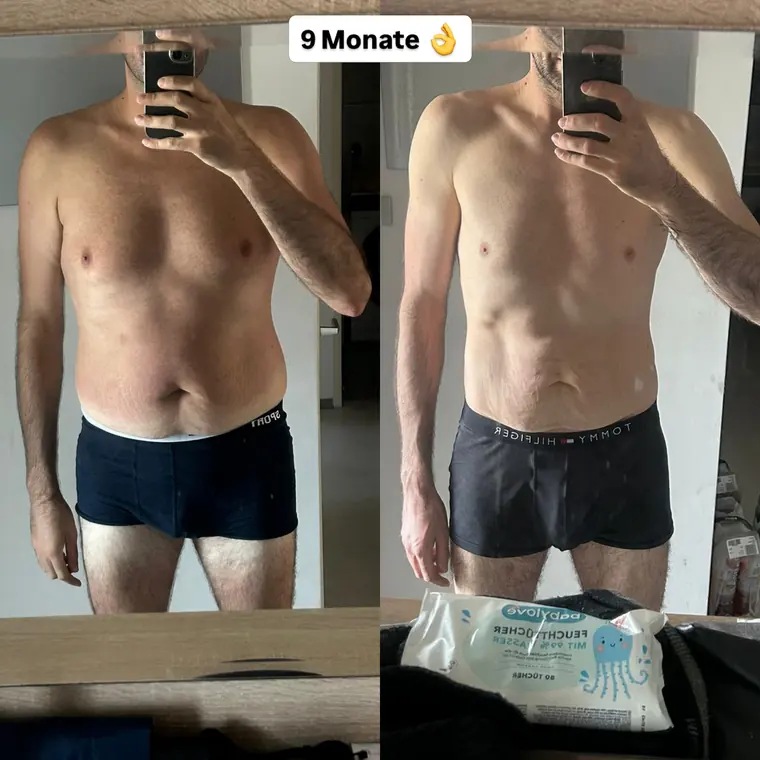 Veränderung aus Kevins Coaching, Gesicht unkenntlich gemacht