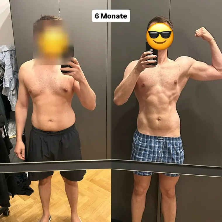 Veränderung aus Kevins Coaching, Gesicht unkenntlich gemacht
