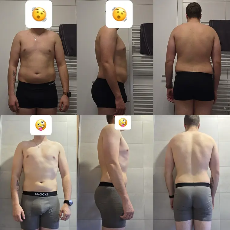 Veränderung aus Kevins Coaching, Gesicht unkenntlich gemacht