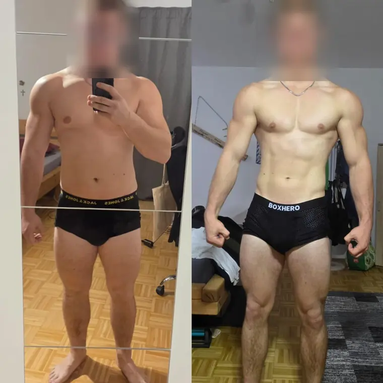 Veränderung aus Kevins Coaching, Gesicht unkenntlich gemacht