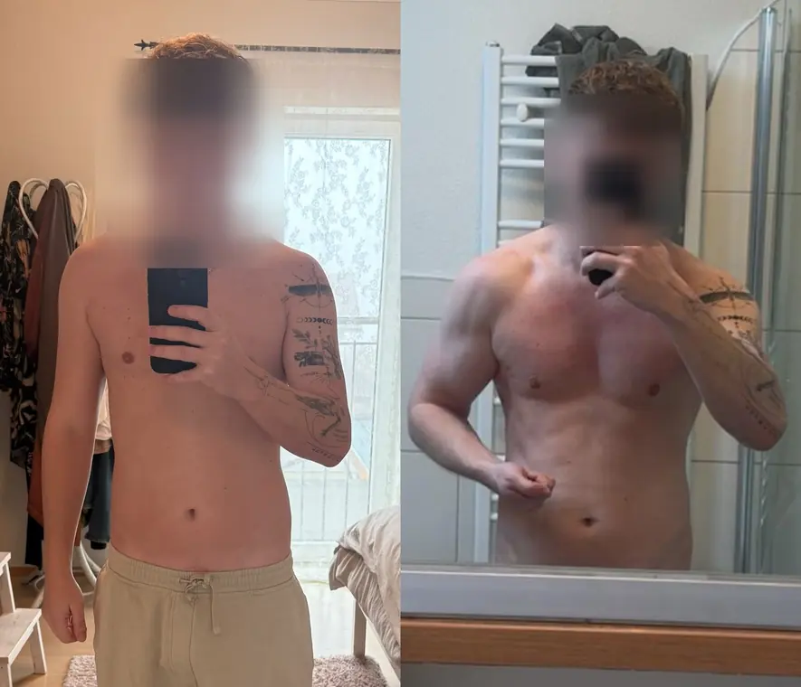 Veränderung aus Kevins Coaching, Gesicht unkenntlich gemacht