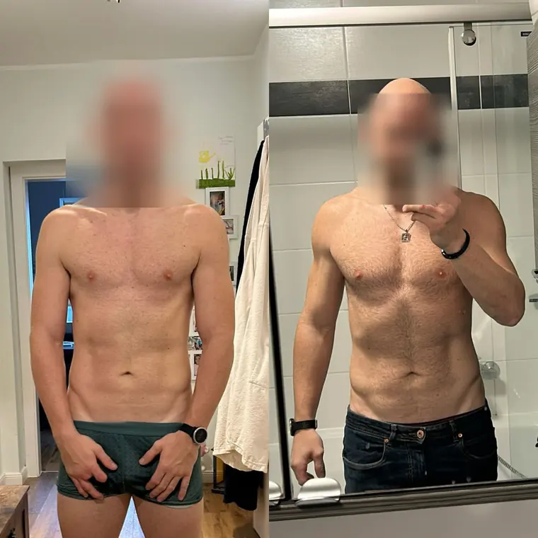 Veränderung aus Kevins Coaching, Gesicht unkenntlich gemacht