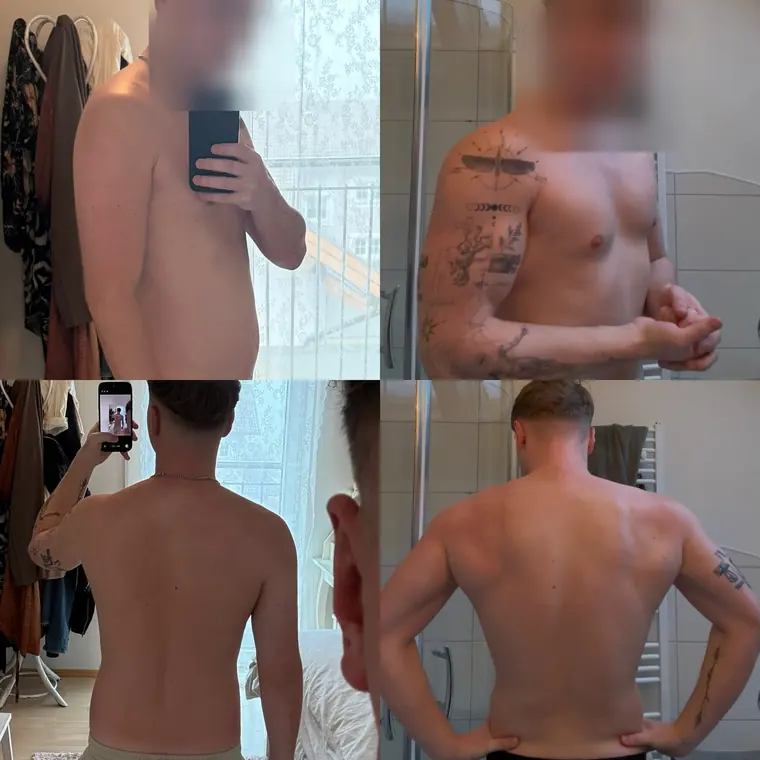Veränderung aus Kevins Coaching, Gesicht unkenntlich gemacht