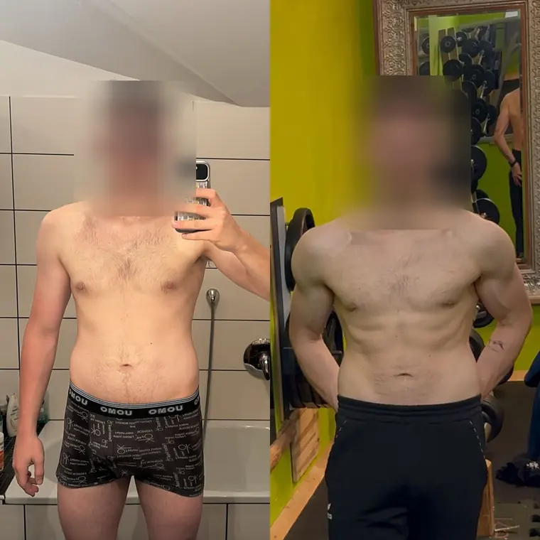 Veränderung aus Kevins Coaching, Gesicht unkenntlich gemacht